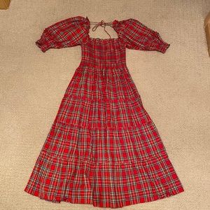 Hill House nap dress - special edition Nesli red tartan